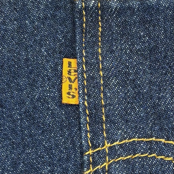 VTG 90s Levi's Jeans 505 Mens 38x32 Dark Wash Denim Orange Tab Straight Leg Blue - Picture 6 of 14